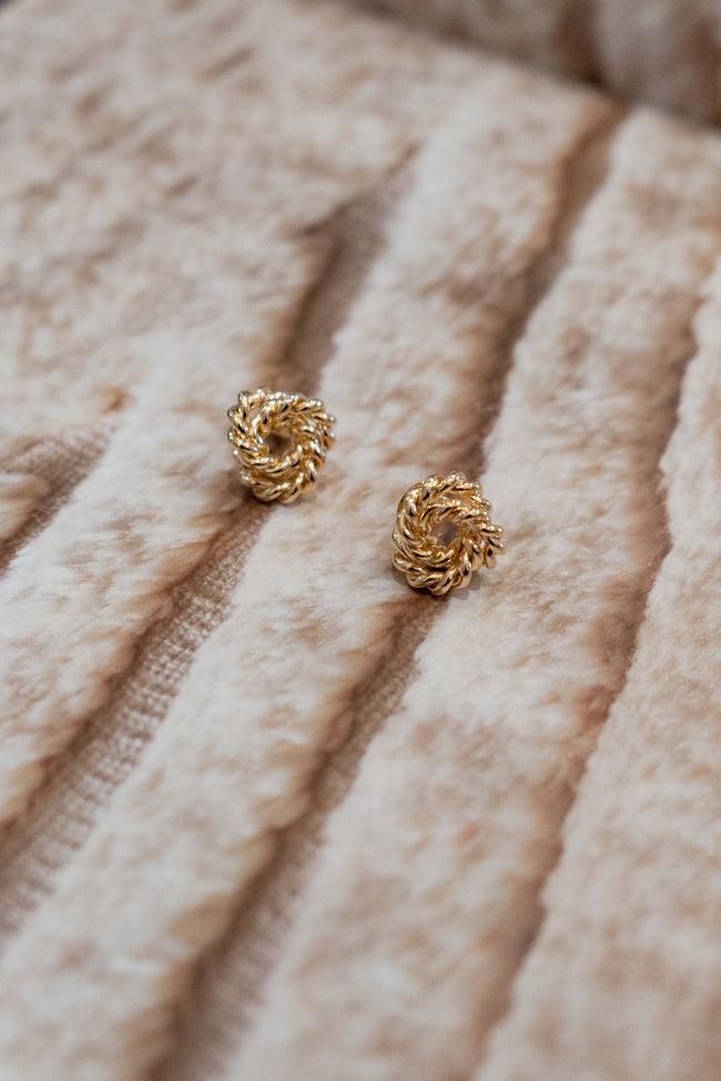 Braided Knot Stud Earrings