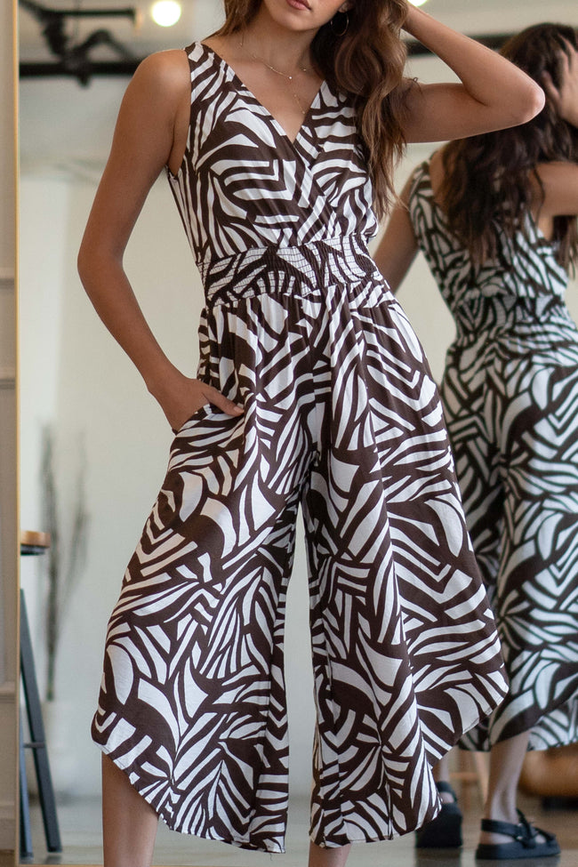 Camila Surplice Print Jumpsuit