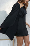 Cape Shoulder Mini Dress