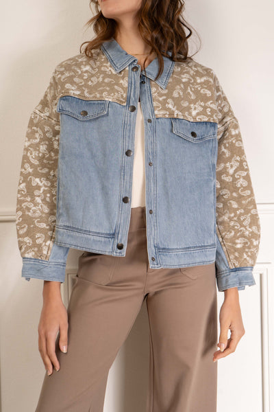 Demi Quilted Paisley Denim Jacket