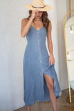 Denim Tencel Flowy Dress