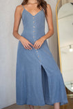 Denim Tencel Flowy Dress