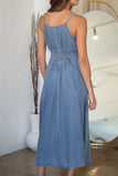 Denim Tencel Flowy Dress