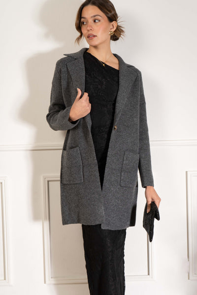 Jane Single Button Sweater Coat