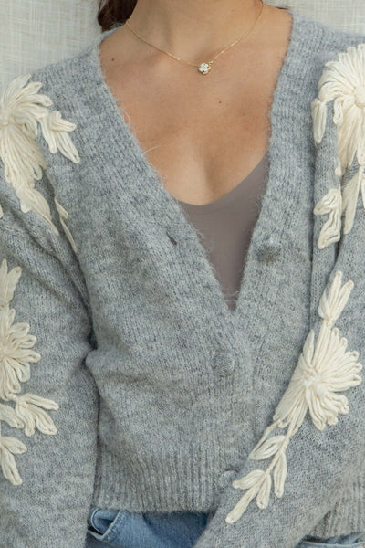 Fall Floral Detail Cardigan