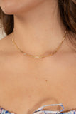 Gold Dipped Oval Chain Necklace