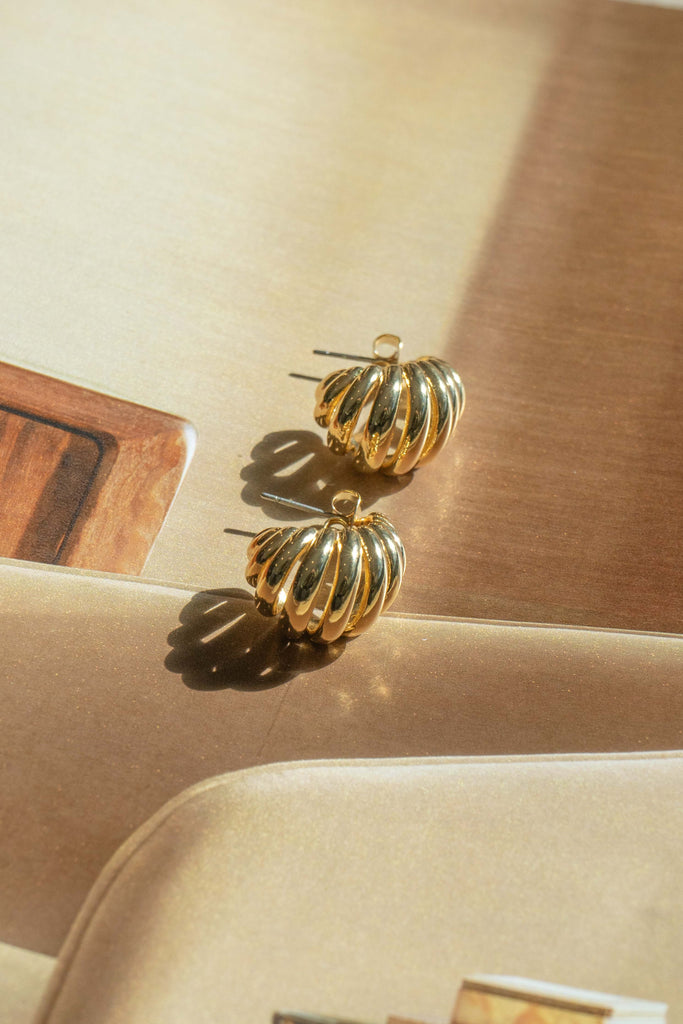 Gold Dipped Spiral Earrings