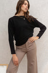 Isabel Boat Neck Knit Top