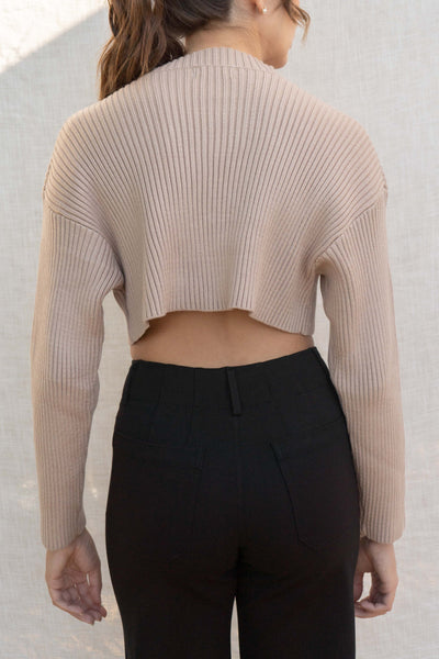 Kaila Ribbed Crop Sweater