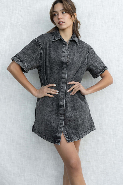 Khloe Denim Shirt Dress