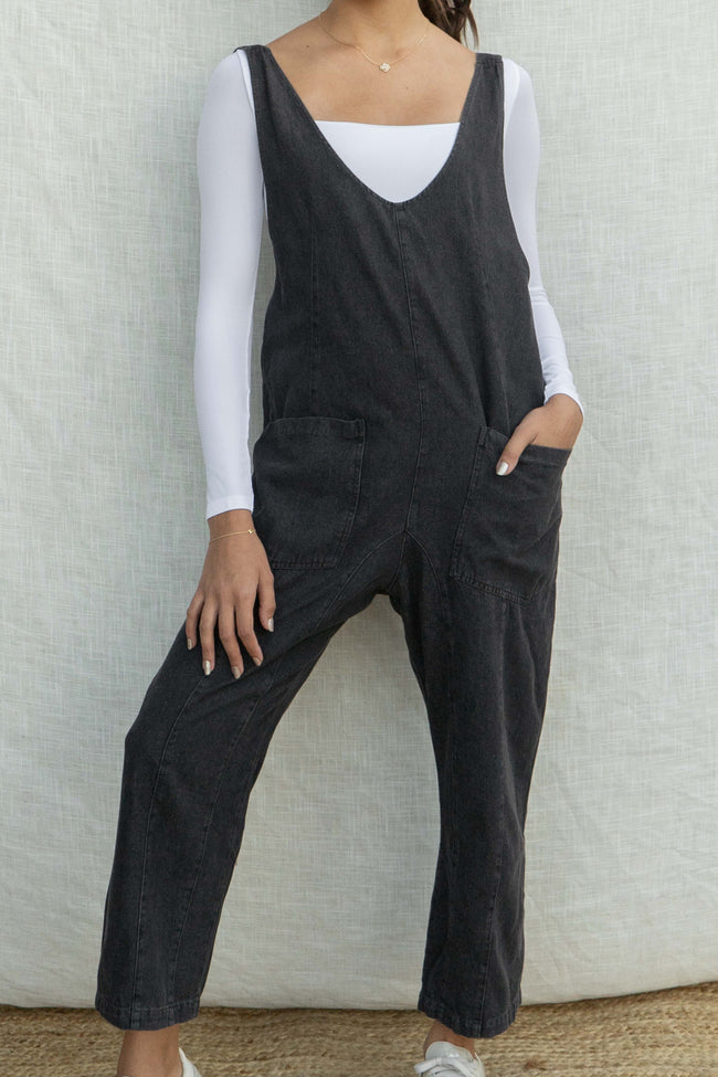 Laura Relaxed Denim Jumpsuit