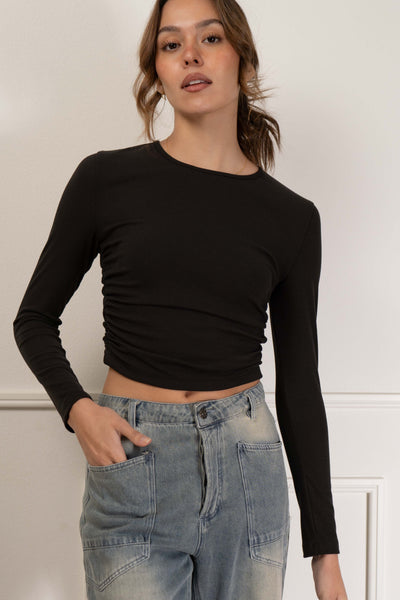 Lauren Shirred Crop Top