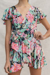 Light Floral Wrap Dress