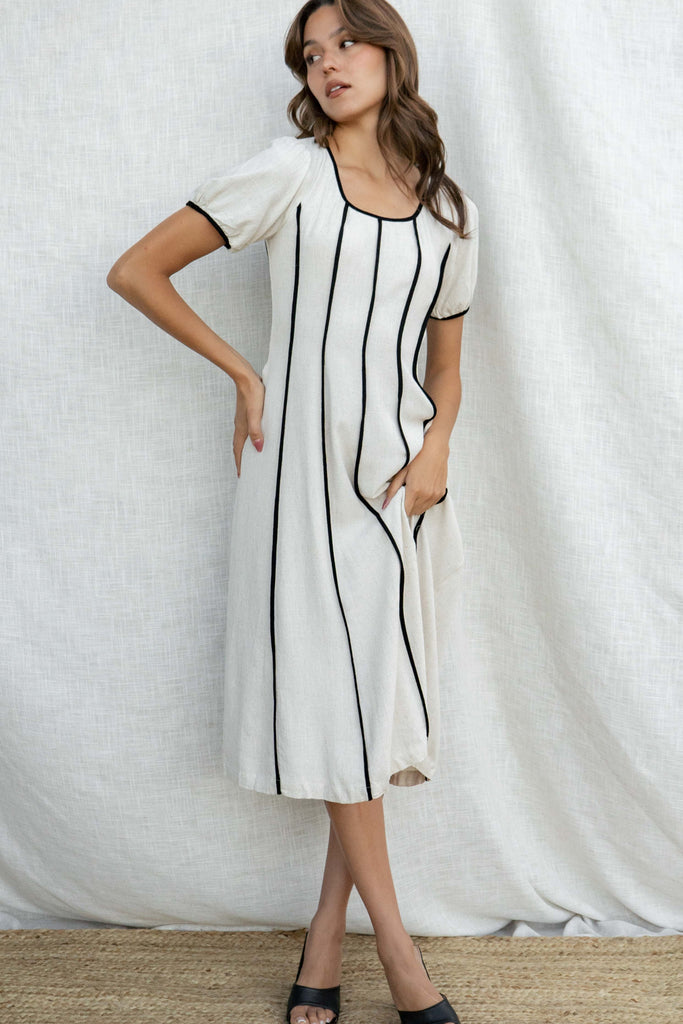 Lisbeth Binding Midi Dress