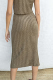 Macey Ribbed Midi Skirt