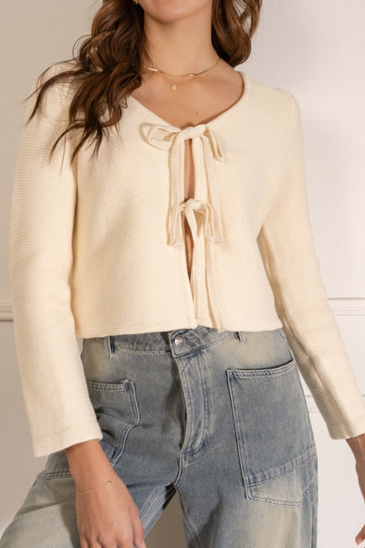 Mia Knit Tie Front Cardigan