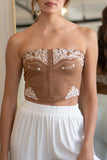 Montana Embroidered Bustier Top