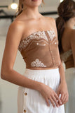 Montana Embroidered Bustier Top