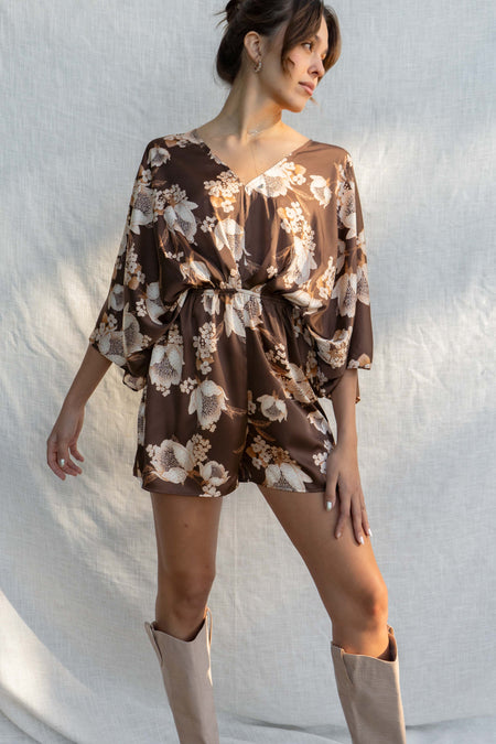 Paola Kimono Sleeve Romper