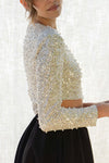 Pearl Sequins Crop Top