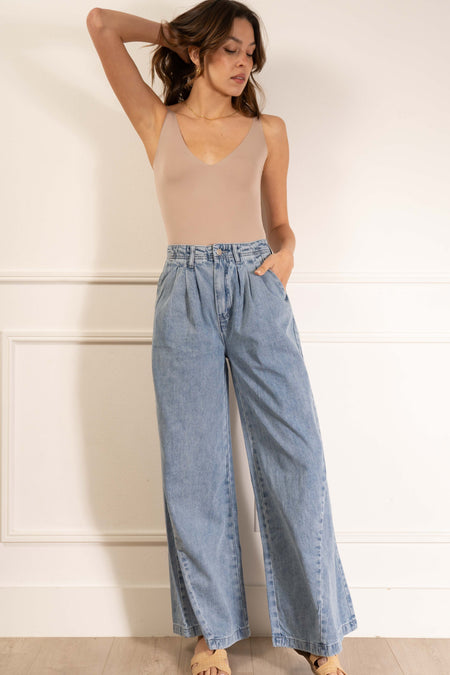 Riah Wide Leg Denim Pants