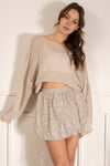 Sequins Bubble Mini Skirt