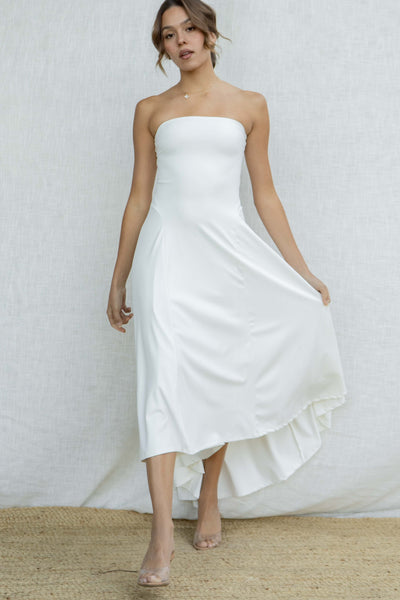 Strapless Asymmetrical Dress