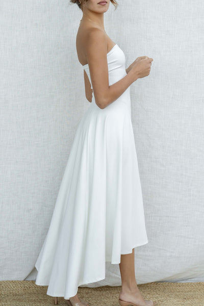 Strapless Asymmetrical Dress