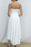 Strapless Asymmetrical Dress