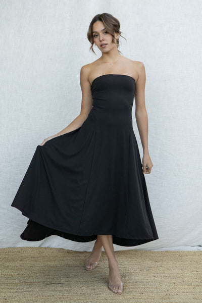 Strapless Asymmetrical Dress