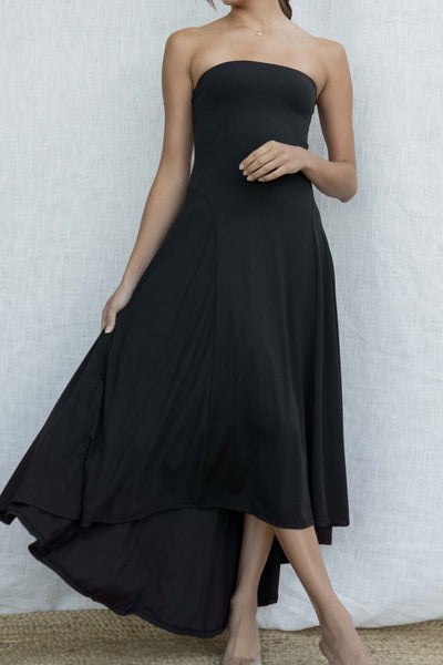 Strapless Asymmetrical Dress