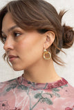 Textured Circle Drop Earrings