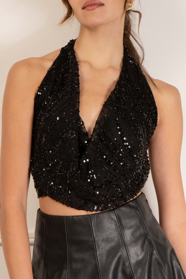 Victoria Sparkle Crop Top